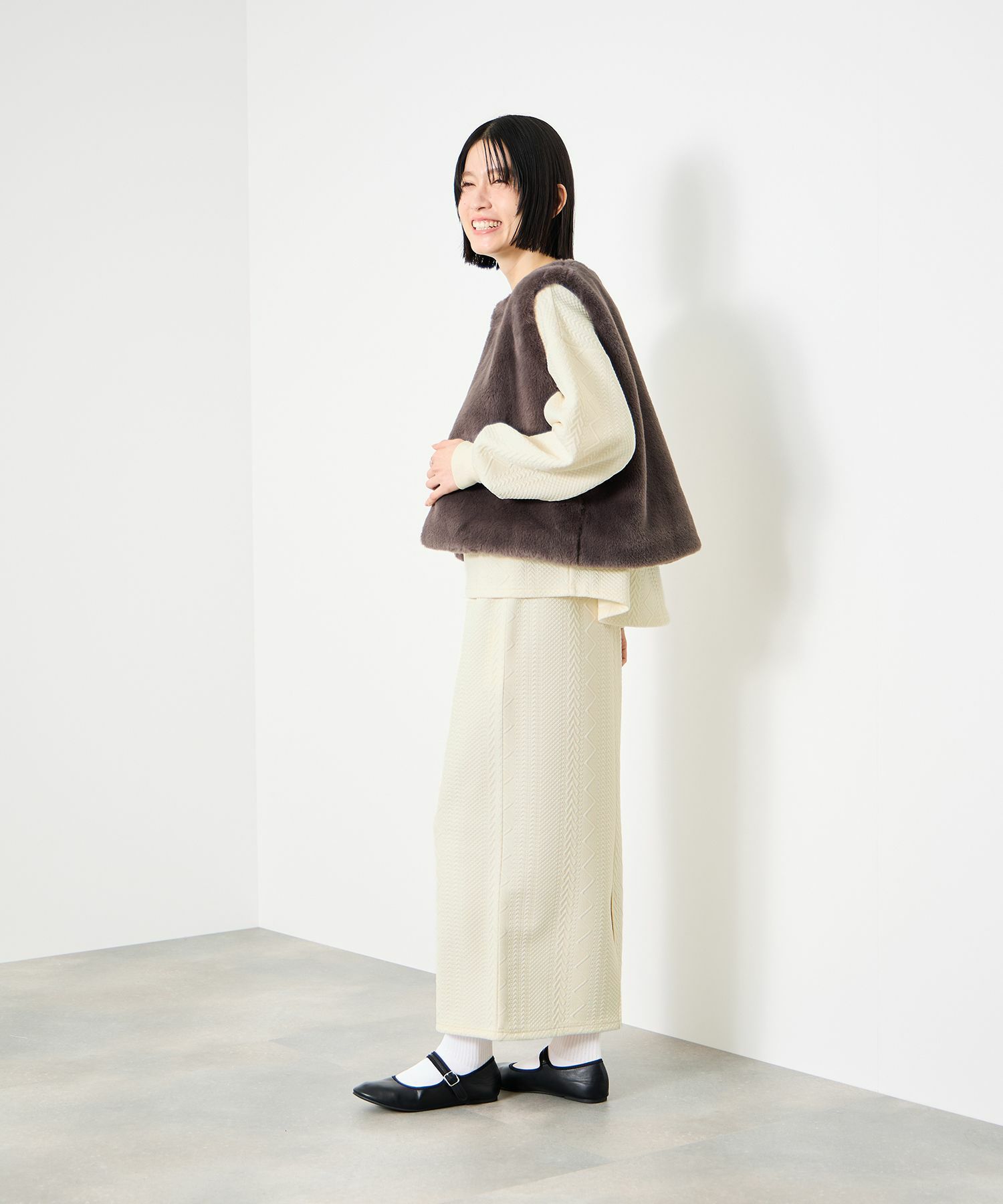 Idnes ジャガード柄セットアップ レディース
