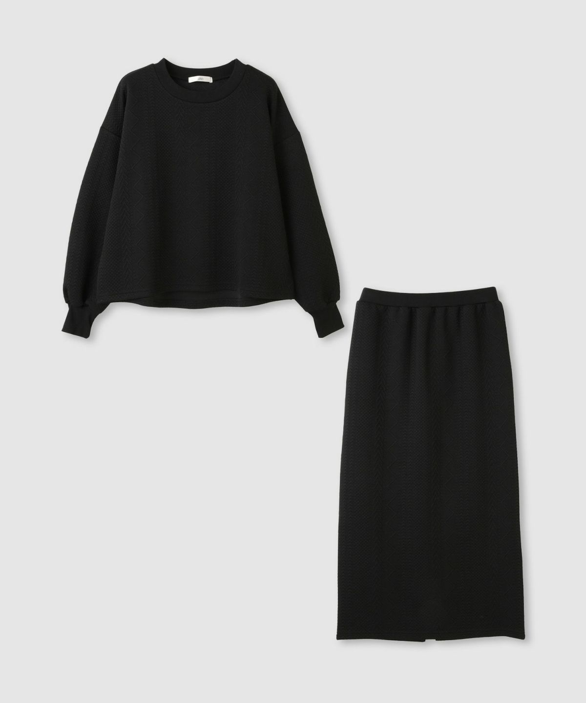 Idnes ジャガード柄セットアップ レディース