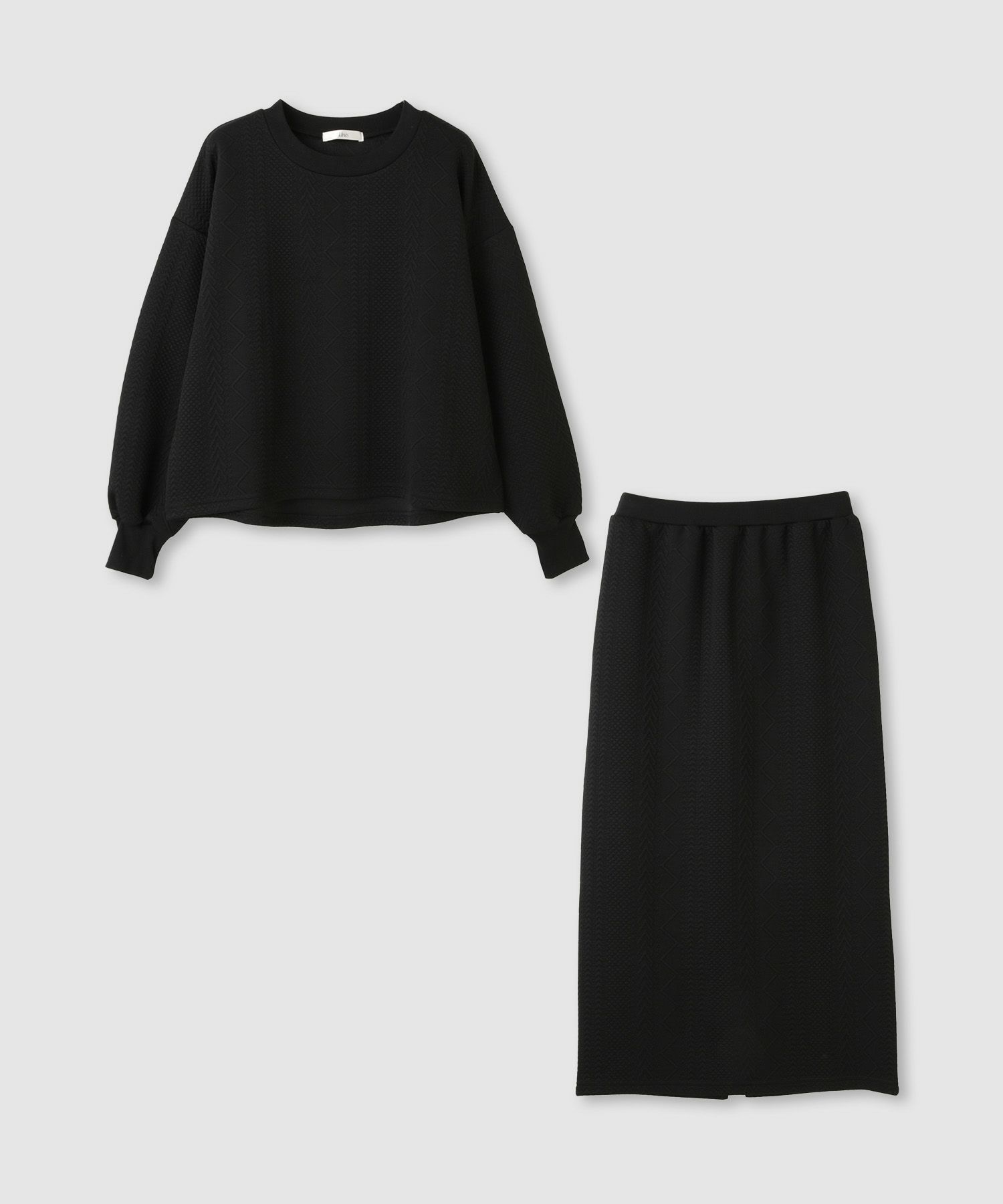 Idnes ジャガード柄セットアップ レディース