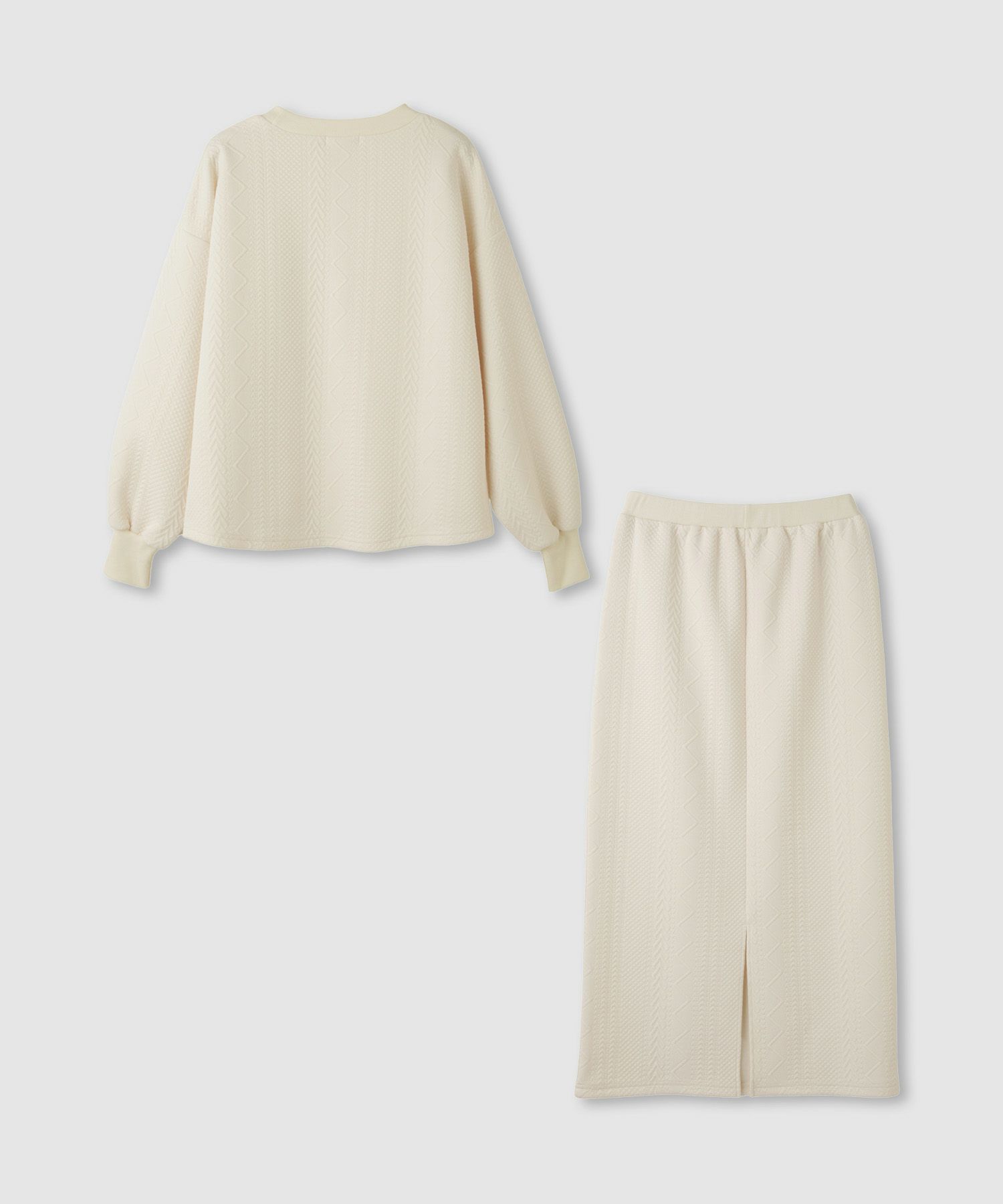 Idnes ジャガード柄セットアップ レディース