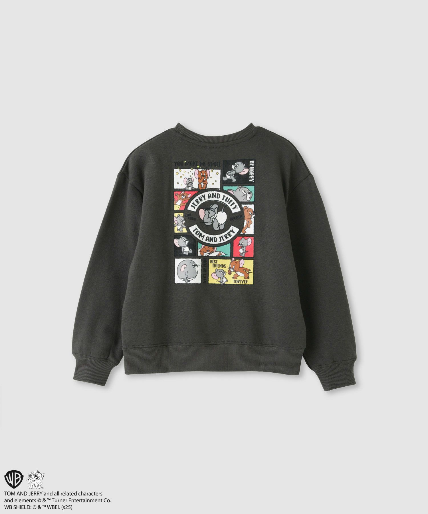 Tom and Jerry 裏起毛前後プリントトレーナー キッズ