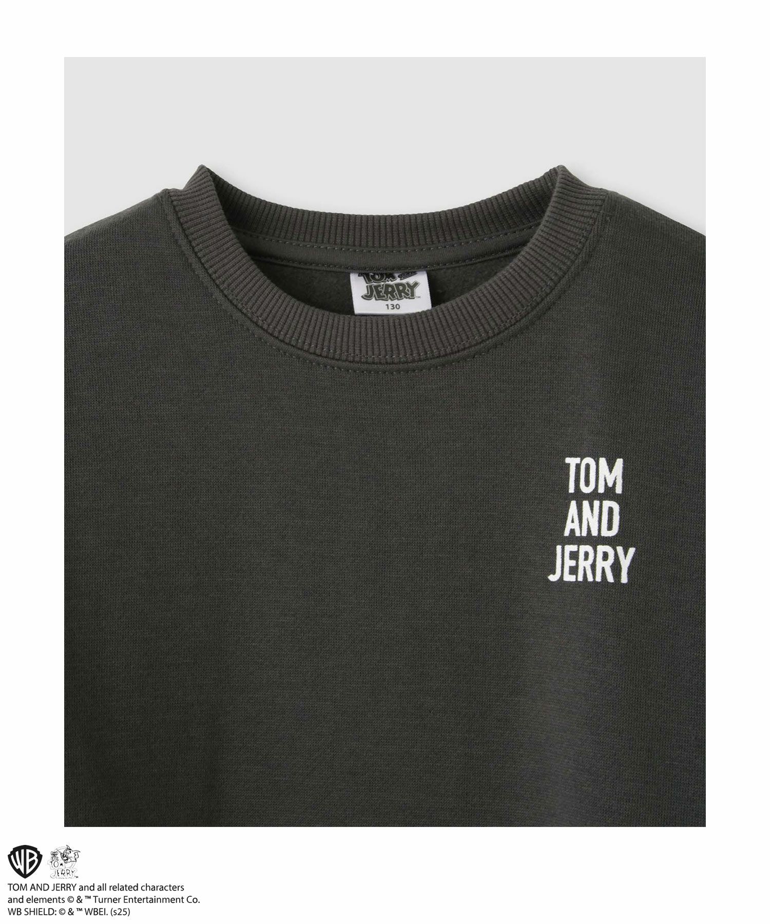 Tom and Jerry 裏起毛前後プリントトレーナー キッズ商品サムネイル-3