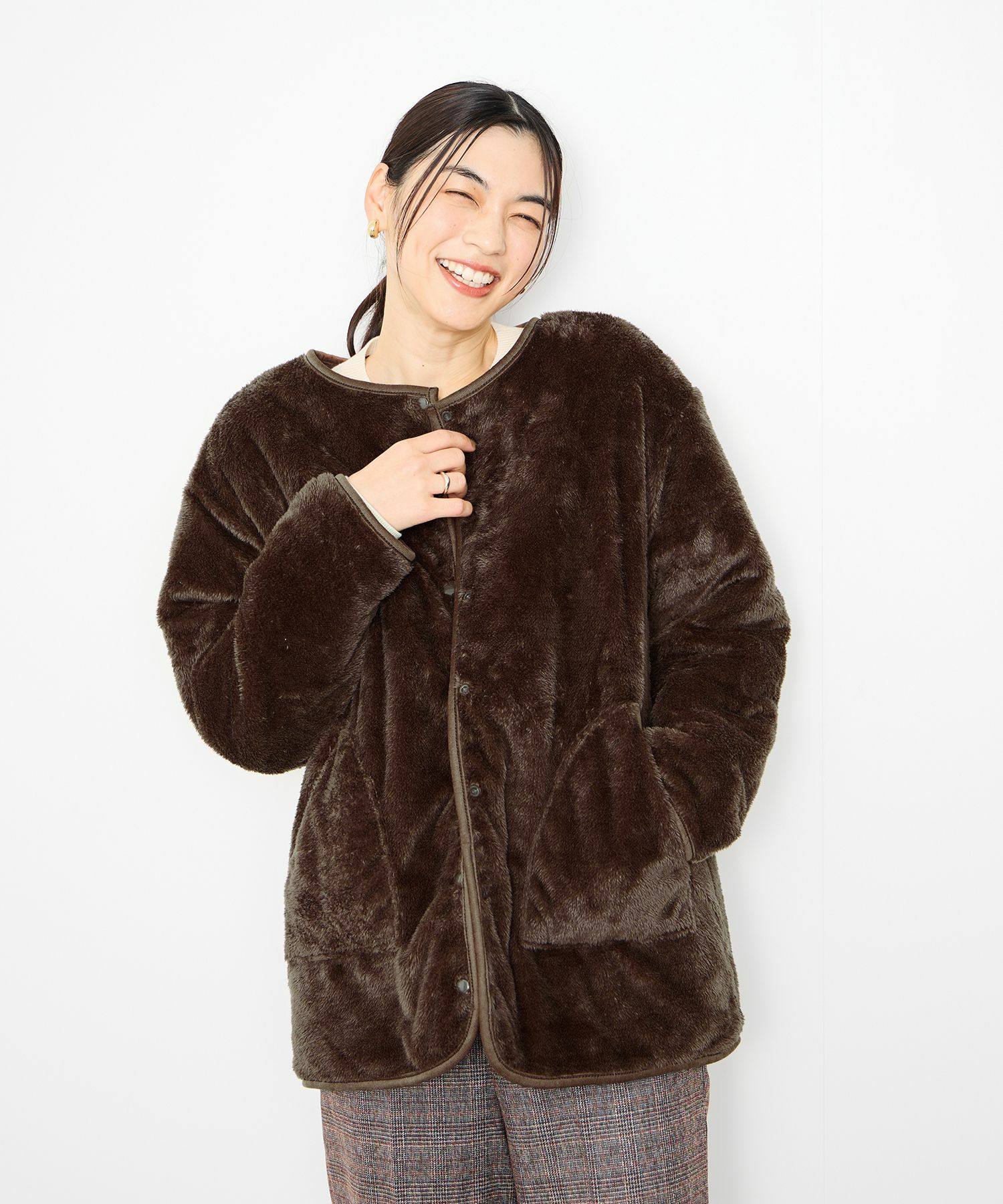 [最終さらに50%OFF]Idnes  リバーシブルキルトジャケット レディース商品画像-7