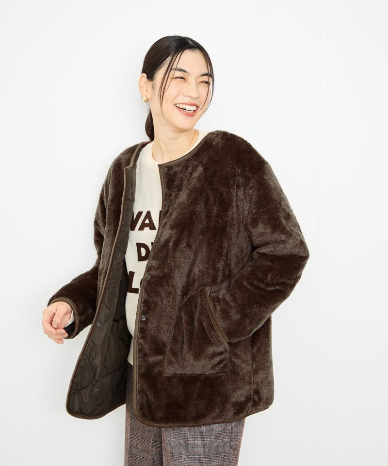 Idnes  リバーシブルキルトジャケット レディース商品画像-8