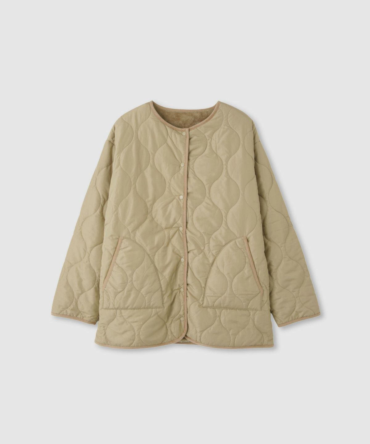 Idnes リバーシブルキルトジャケット レディース