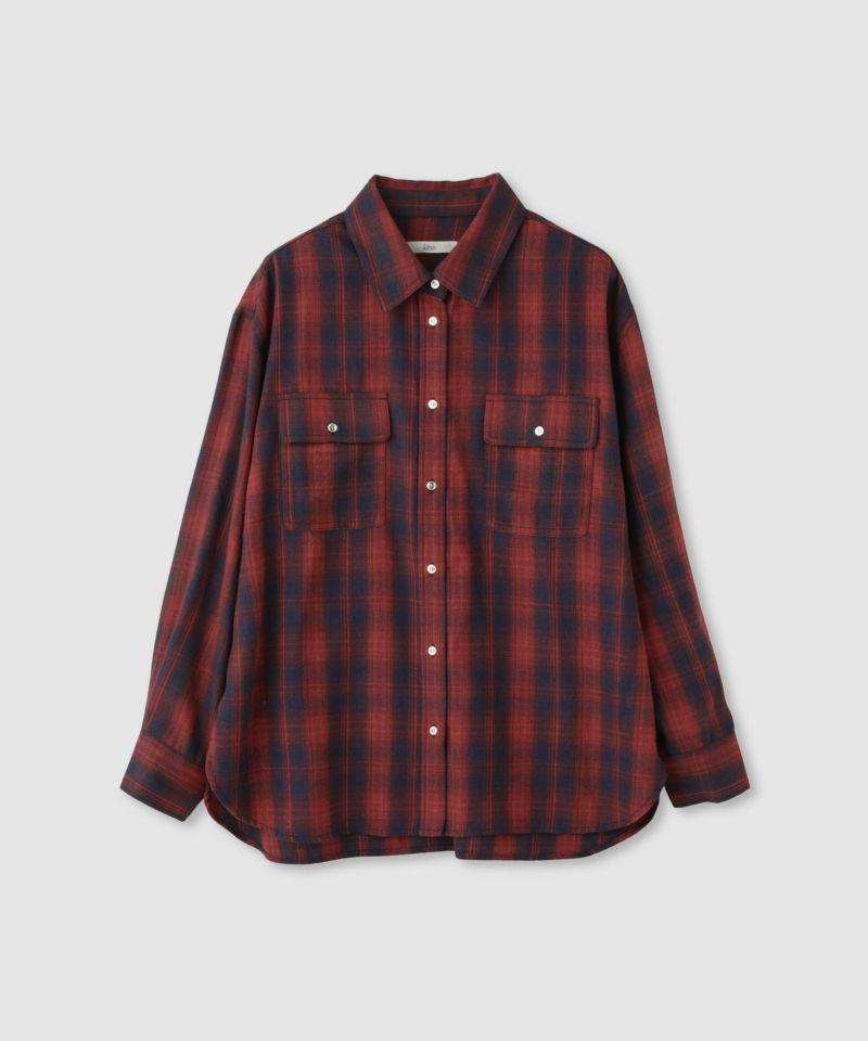 [値下げ]Idnes  チェックネルレギュラーカラーシャツ レディース商品画像-9