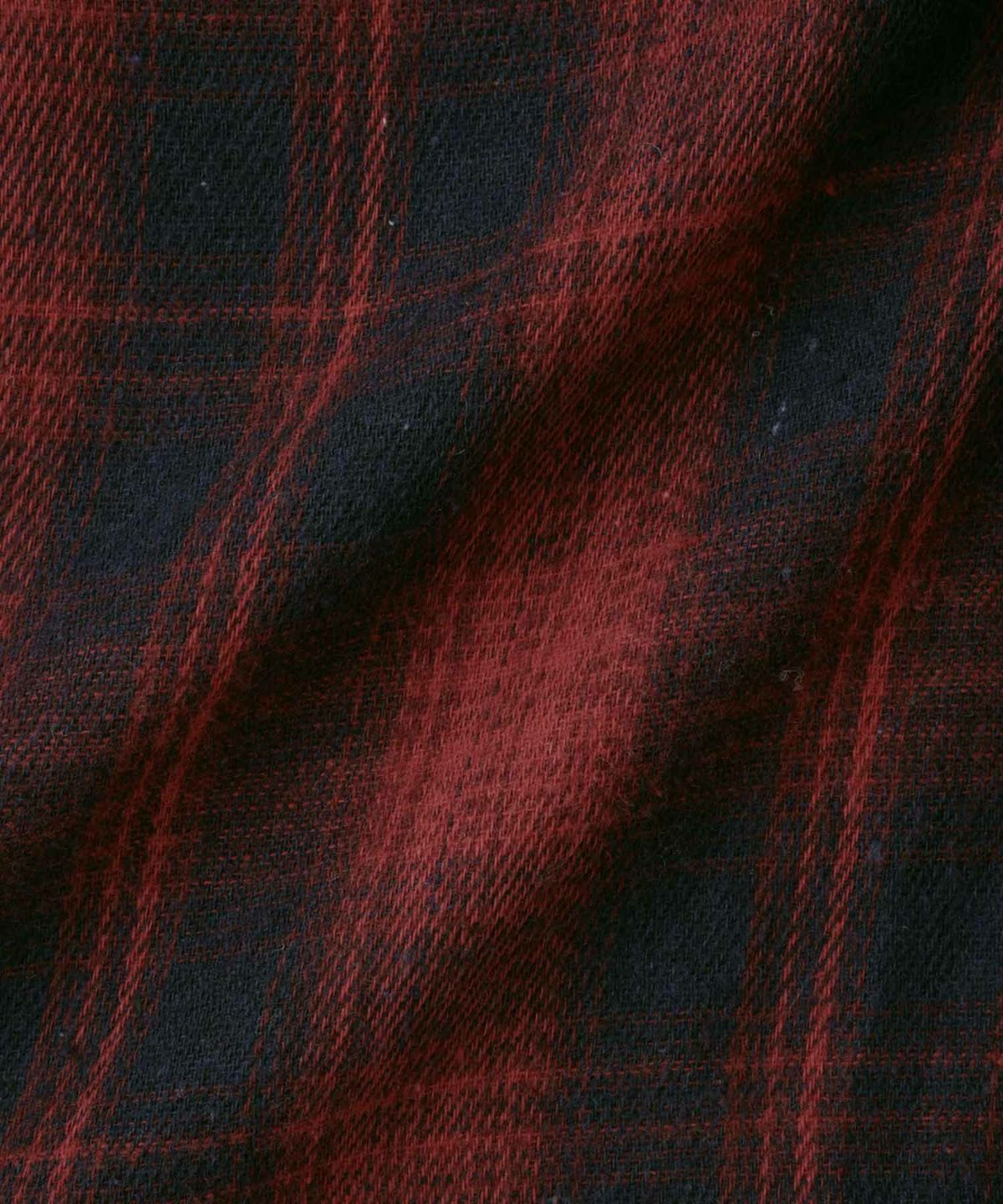 Idnes チェックネルレギュラーカラーシャツ レディース