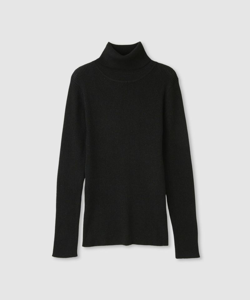 Idnes  ラメリブニット タートルネック レディース商品画像-16