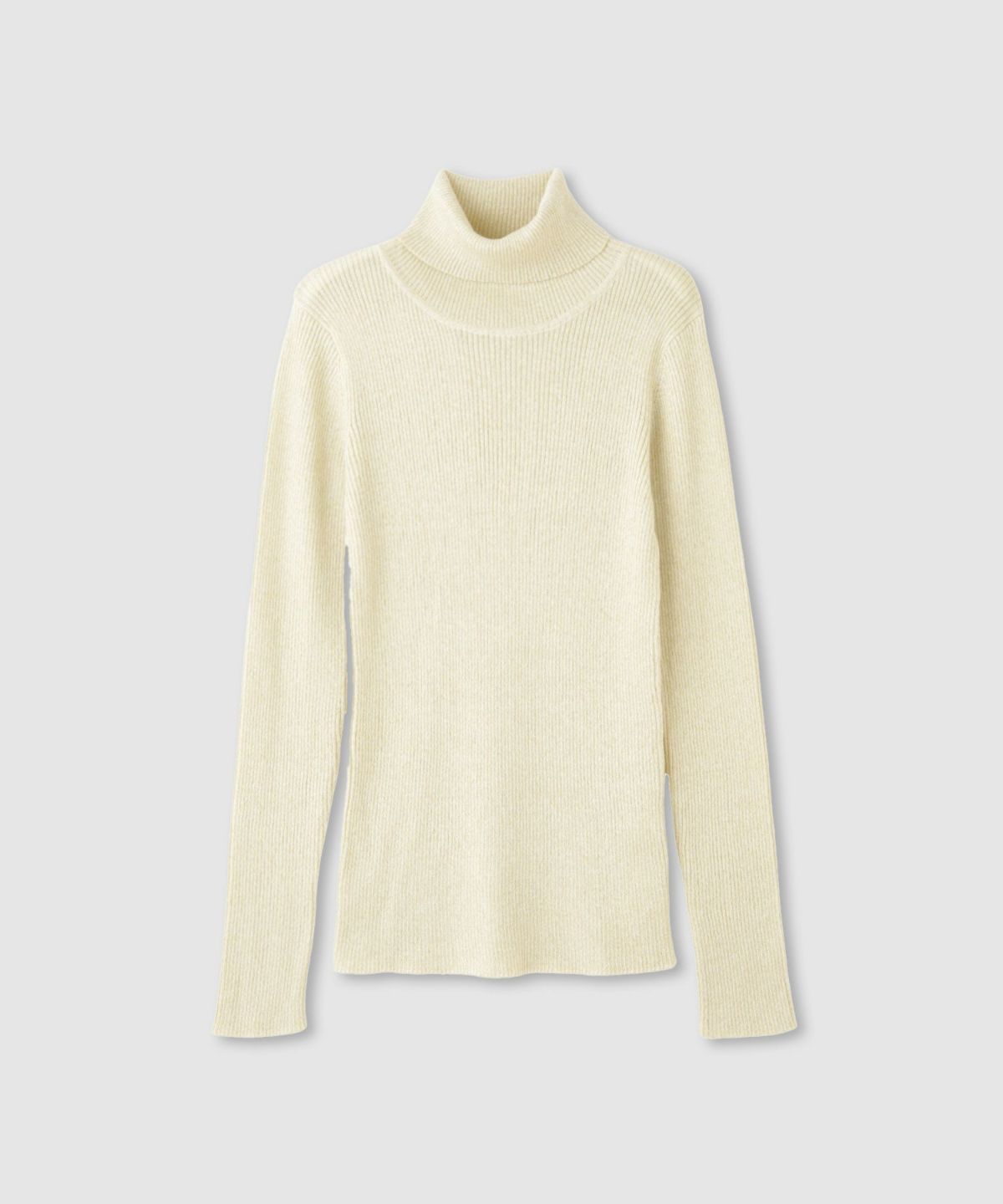 Idnes ラメリブニット タートルネック レディース