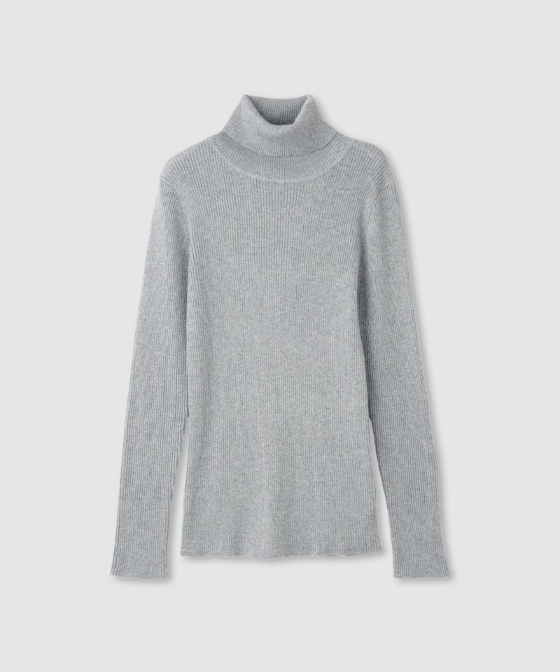 [値下げ]Idnes  ラメリブニット タートルネック レディース商品画像-18