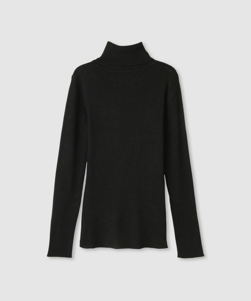 Idnes  ラメリブニット タートルネック レディース商品画像-19