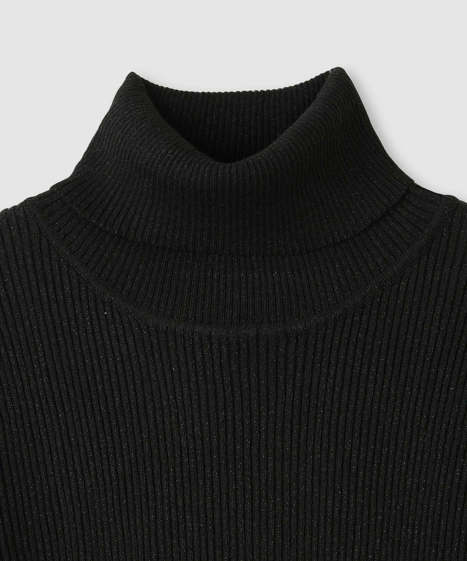 Idnes  ラメリブニット タートルネック レディース商品画像-20