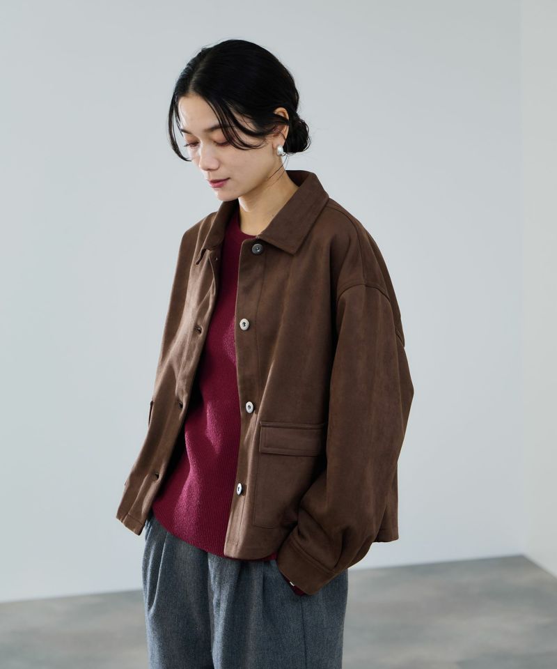 [最終さらに50%OFF]milli de l'air  スエードライクボクシーブルゾン レディース商品画像-1