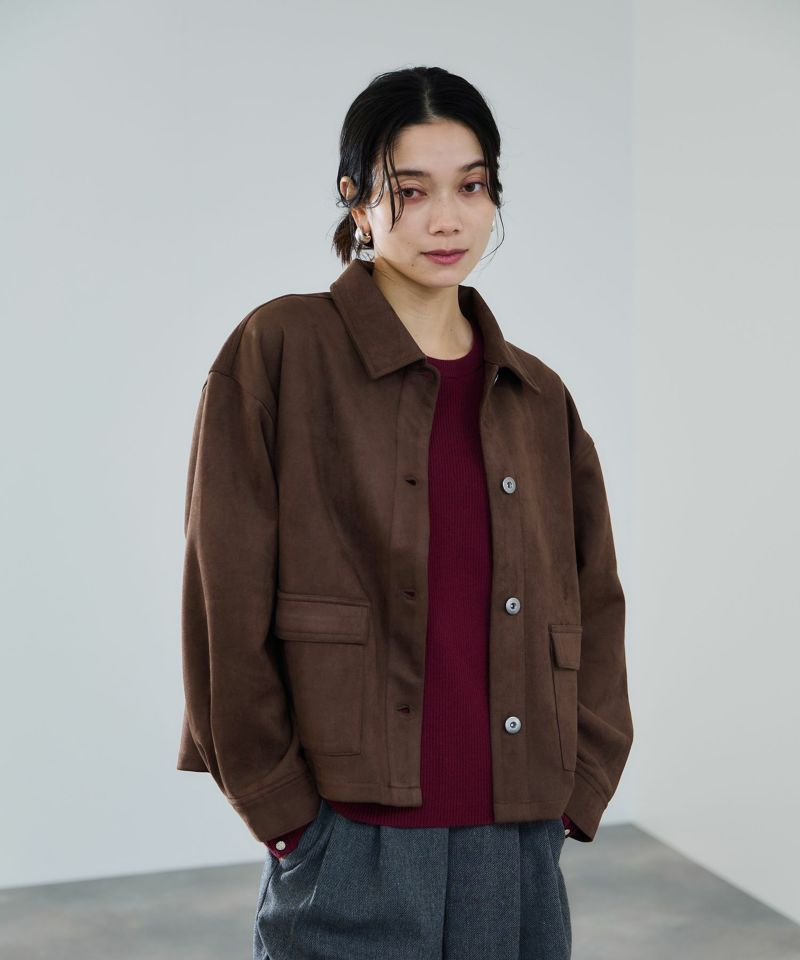 [最終さらに50%OFF]milli de l'air  スエードライクボクシーブルゾン レディース商品画像-4