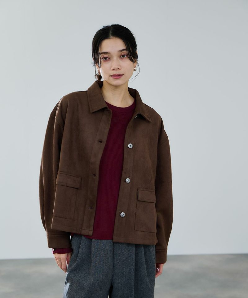 [最終さらに50%OFF]milli de l'air  スエードライクボクシーブルゾン レディース商品画像-5