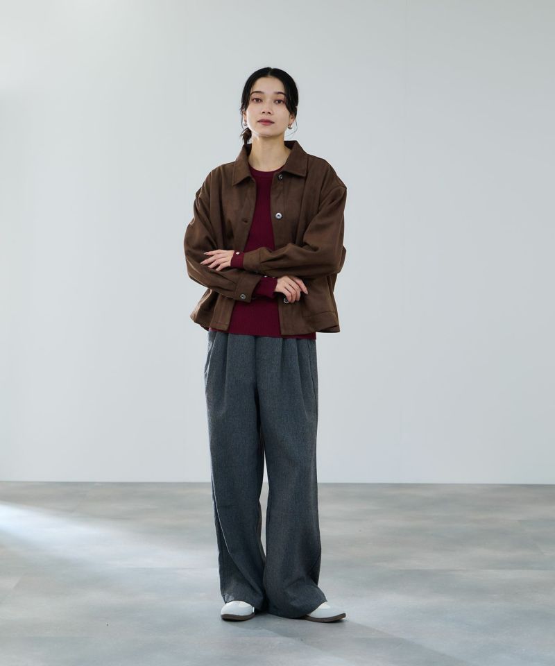 milli de l'air  スエードライクボクシーブルゾン レディース商品画像-7