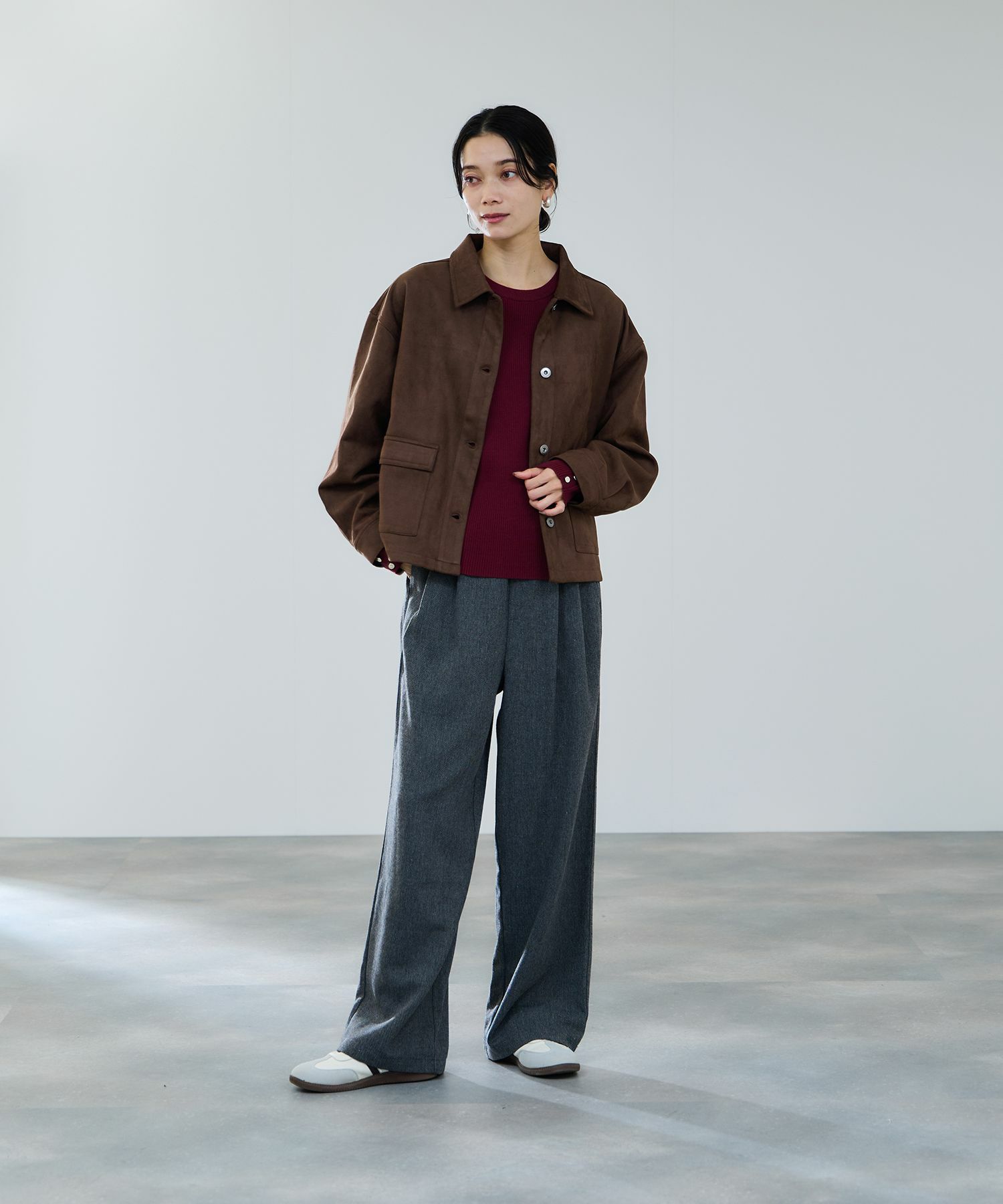 [値下げ]milli de l'air  スエードライクボクシーブルゾン レディース商品画像-8