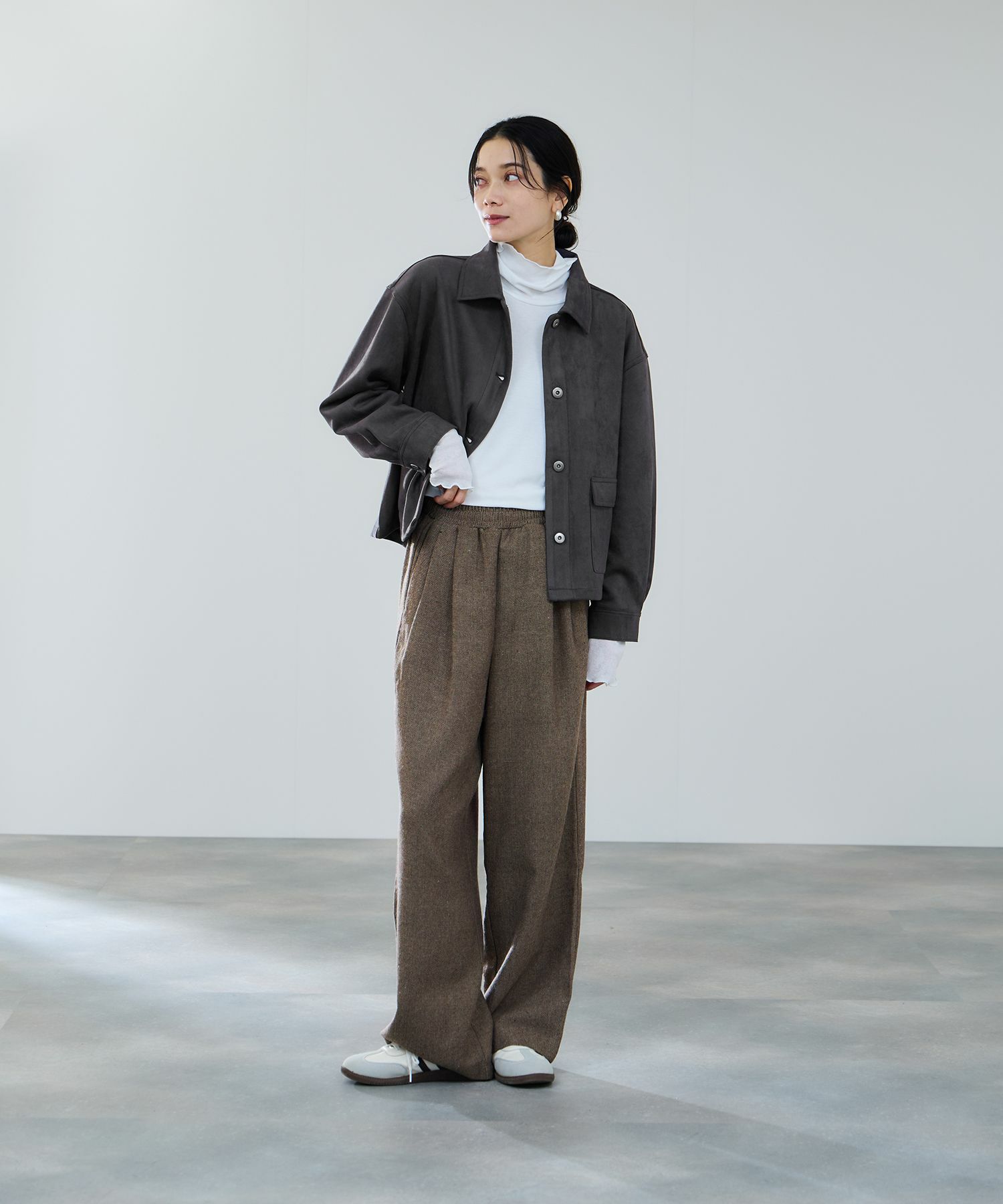 [最終さらに50%OFF]milli de l'air  スエードライクボクシーブルゾン レディース商品画像-11