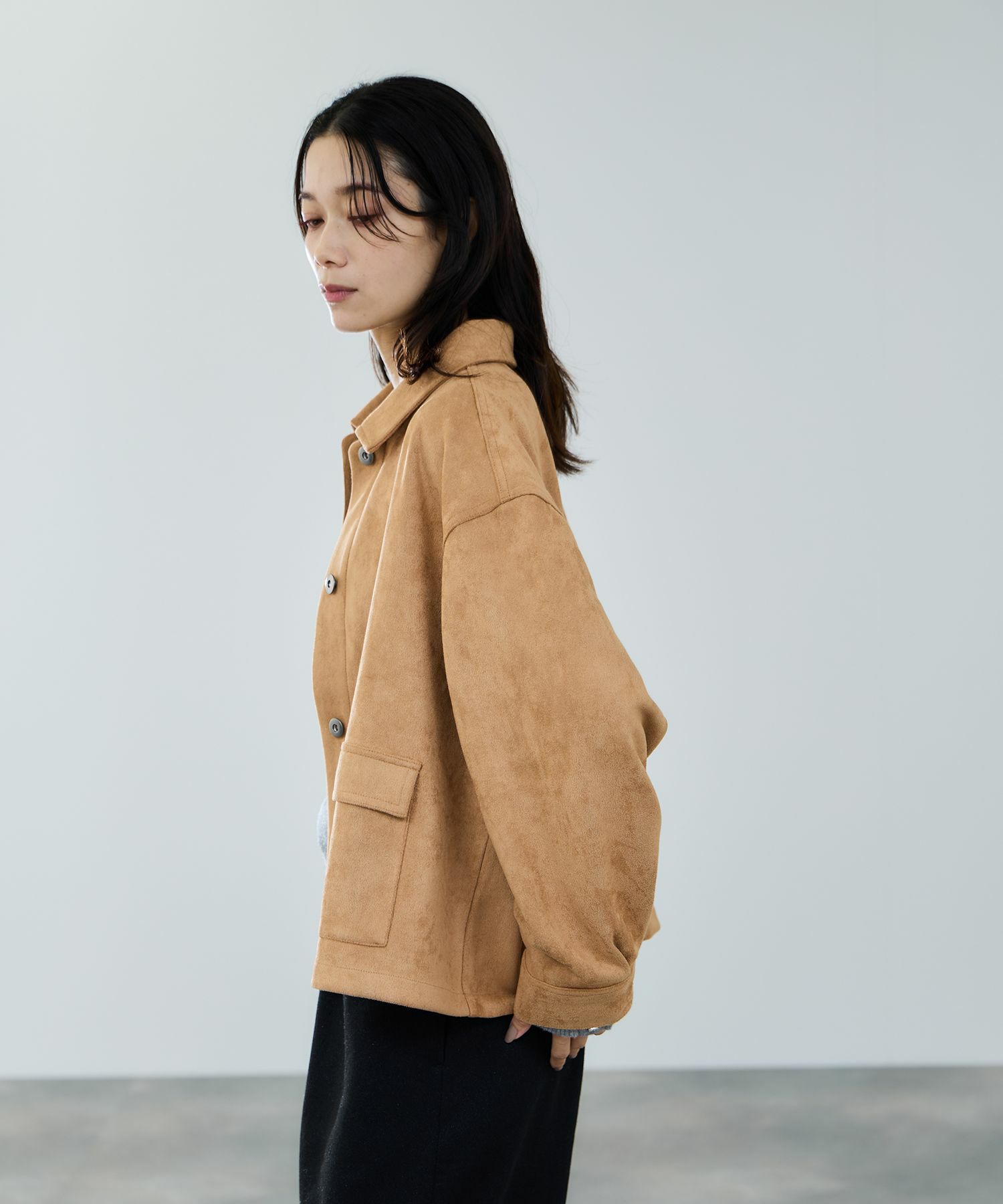 [最終さらに50%OFF]milli de l'air  スエードライクボクシーブルゾン レディース商品画像-13