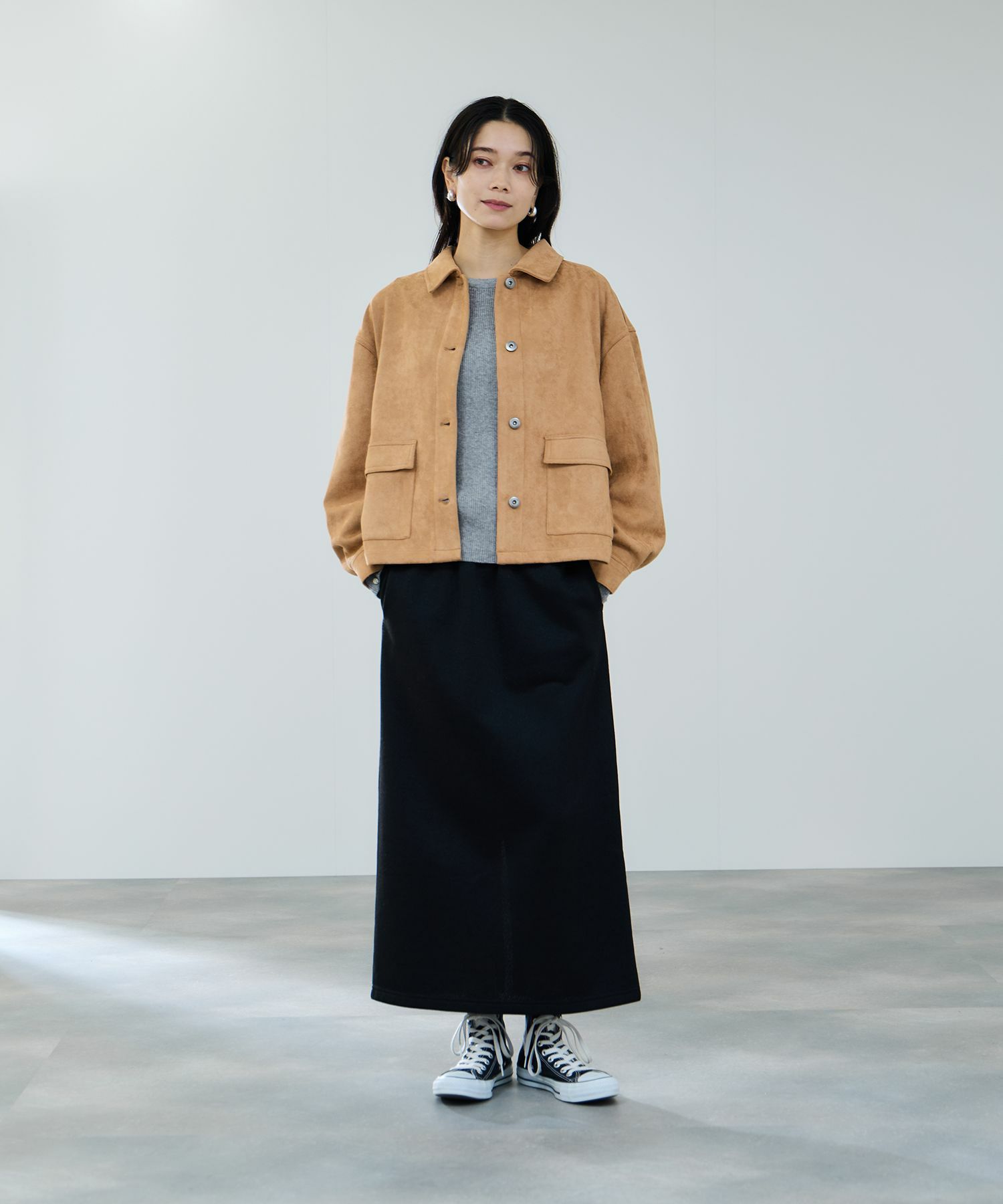 [最終さらに50%OFF]milli de l'air  スエードライクボクシーブルゾン レディース商品画像-14