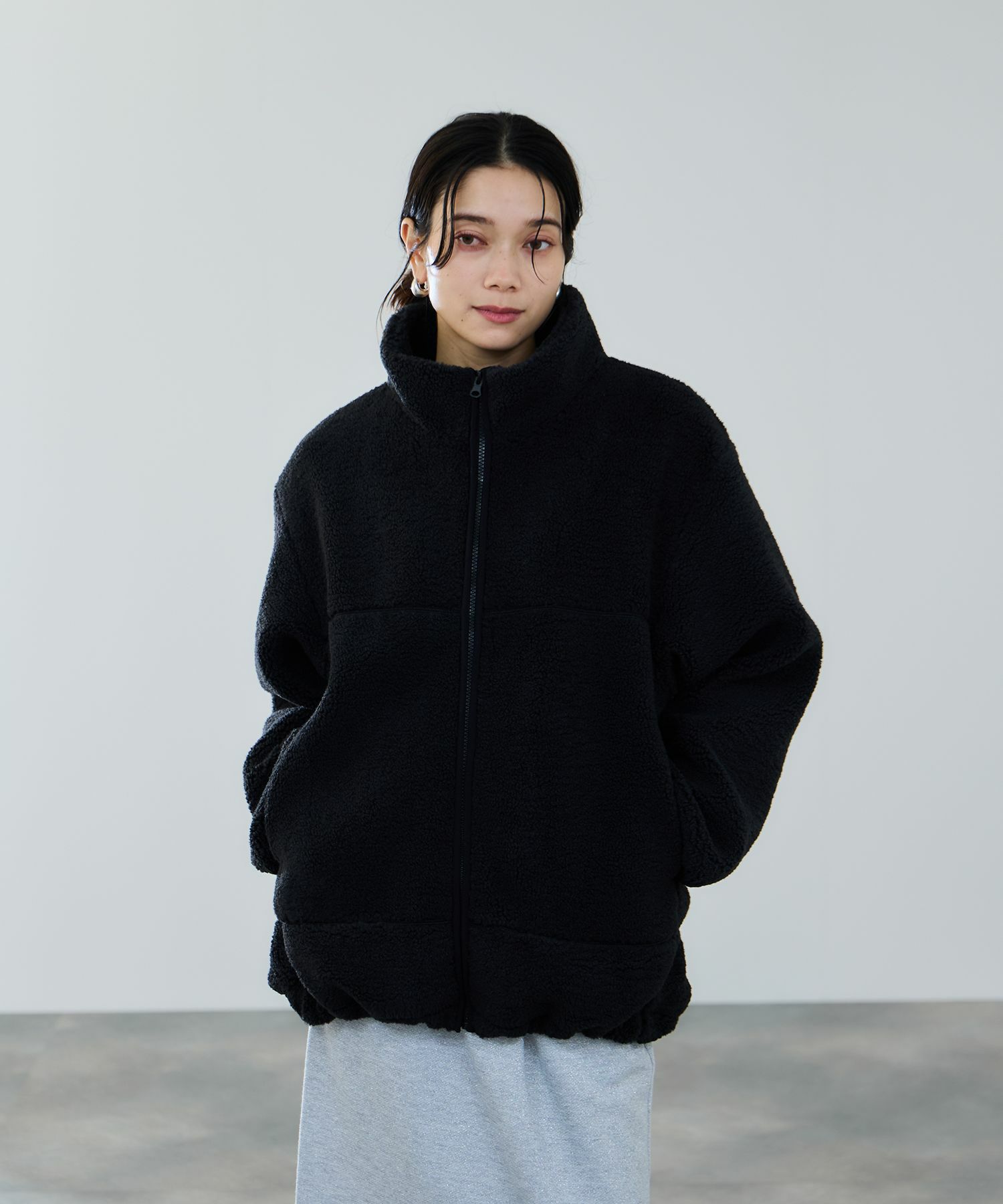 [最終さらに50%OFF]milli de l'air  テディボアコクーンブルゾン レディース商品サムネイル-1