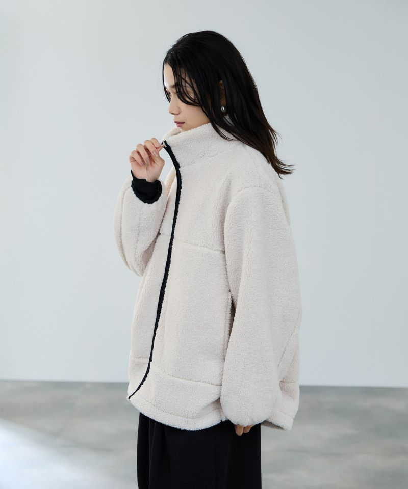 [最終さらに50%OFF]milli de l'air  テディボアコクーンブルゾン レディース商品画像-2