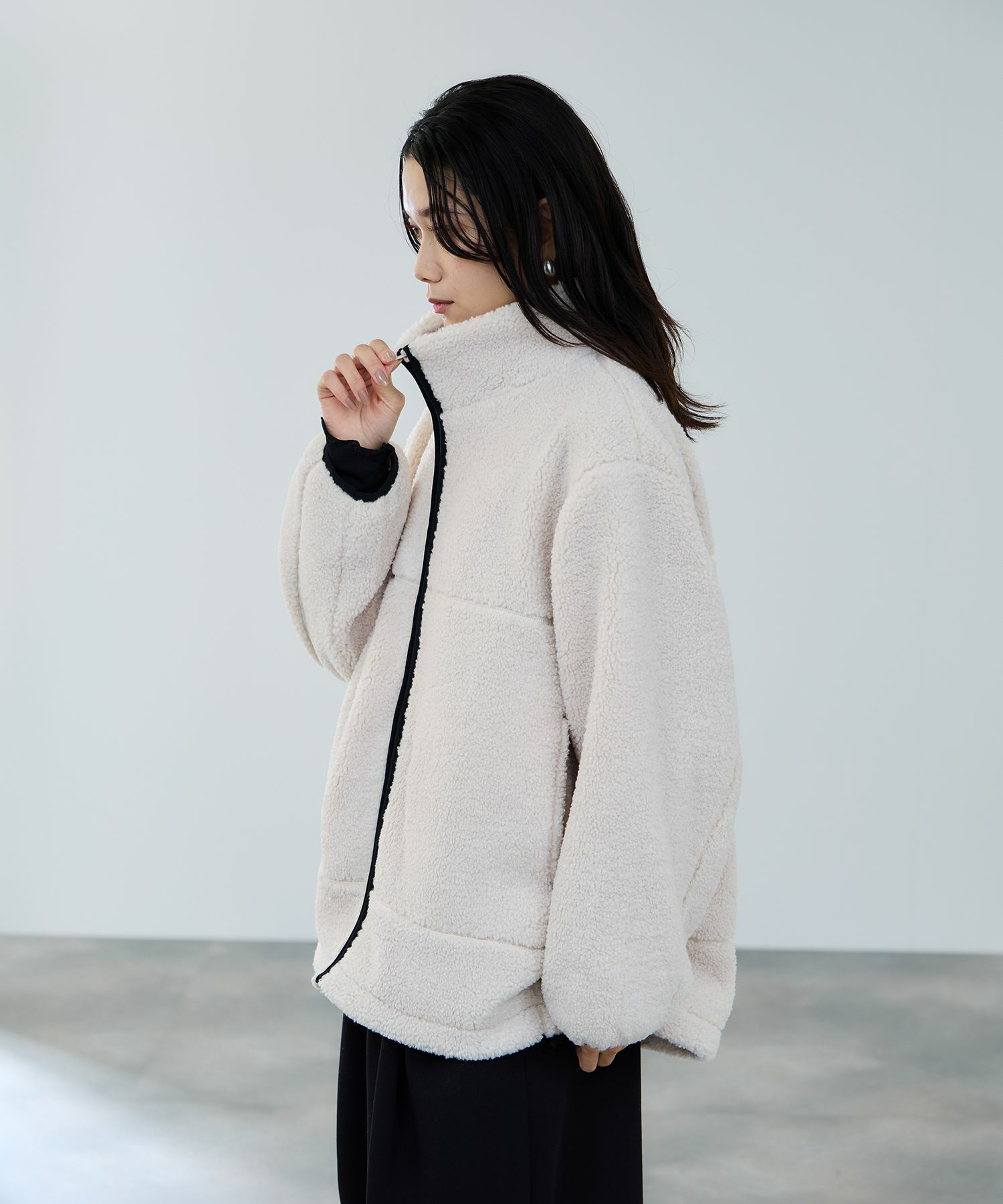 [値下げ]milli de l'air  テディボアコクーンブルゾン レディース商品画像-2