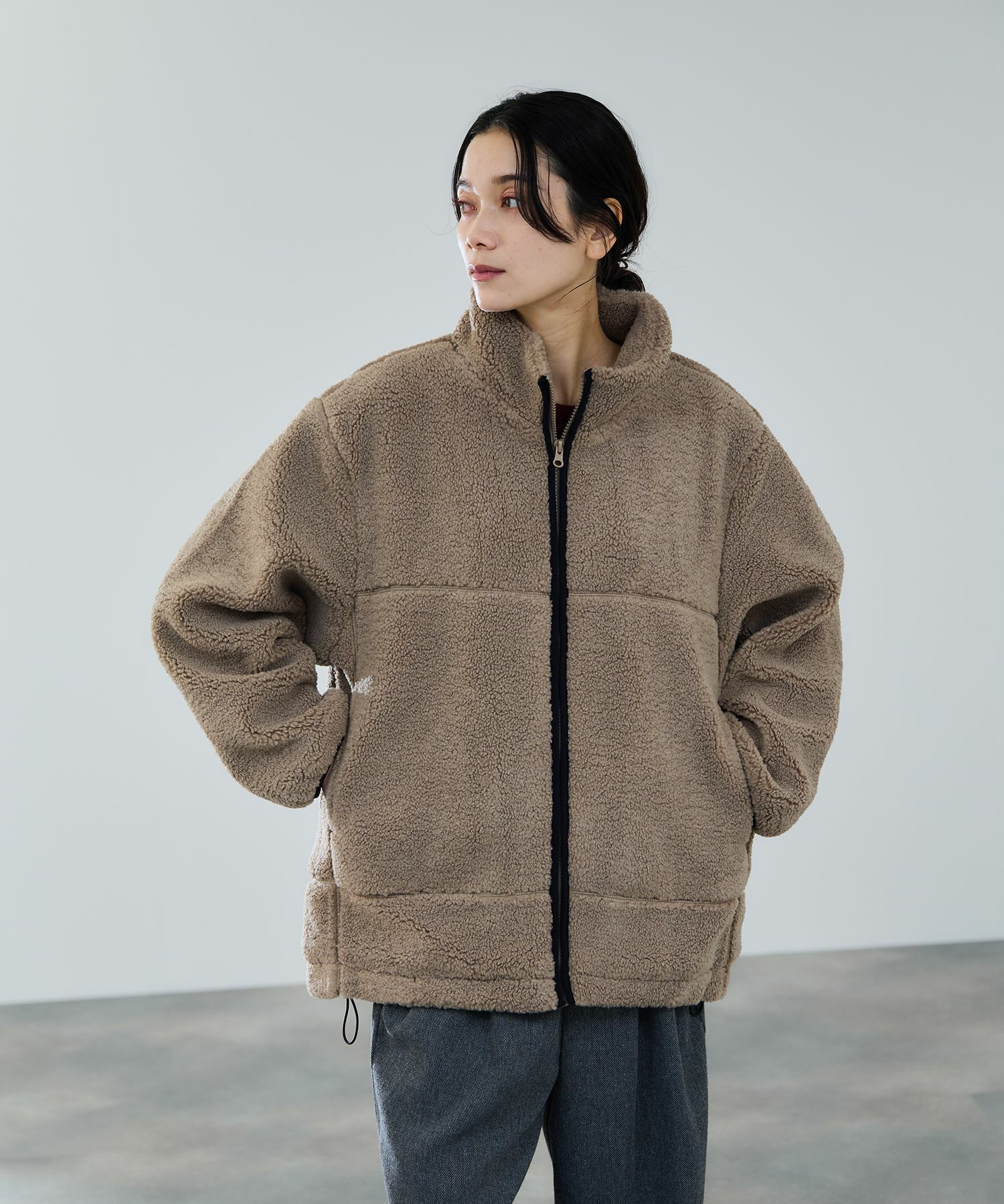 milli de l'air テディボアコクーンブルゾン レディース商品画像-3