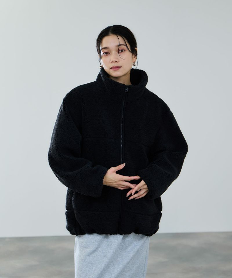 [最終さらに50%OFF]milli de l'air  テディボアコクーンブルゾン レディース商品画像-4