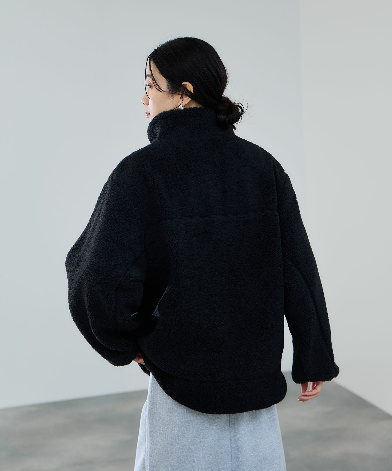 milli de l'air テディボアコクーンブルゾン レディース