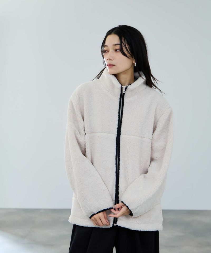 [最終さらに50%OFF]milli de l'air  テディボアコクーンブルゾン レディース商品画像-13