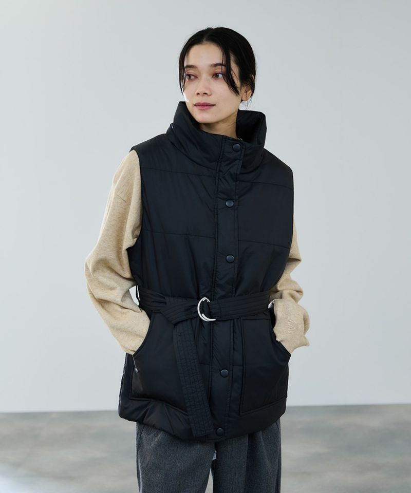 milli de l'air  中綿ベルテッドハイネックベスト レディース商品画像-1