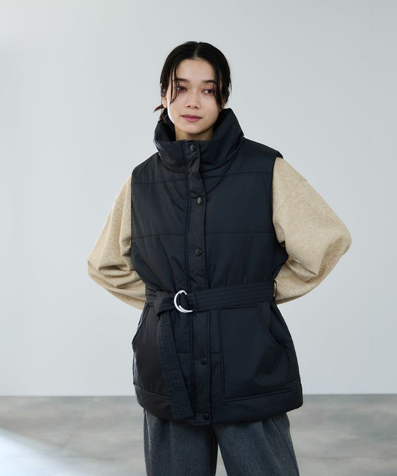 [値下げ]milli de l'air  中綿ベルテッドハイネックベスト レディース商品画像-3