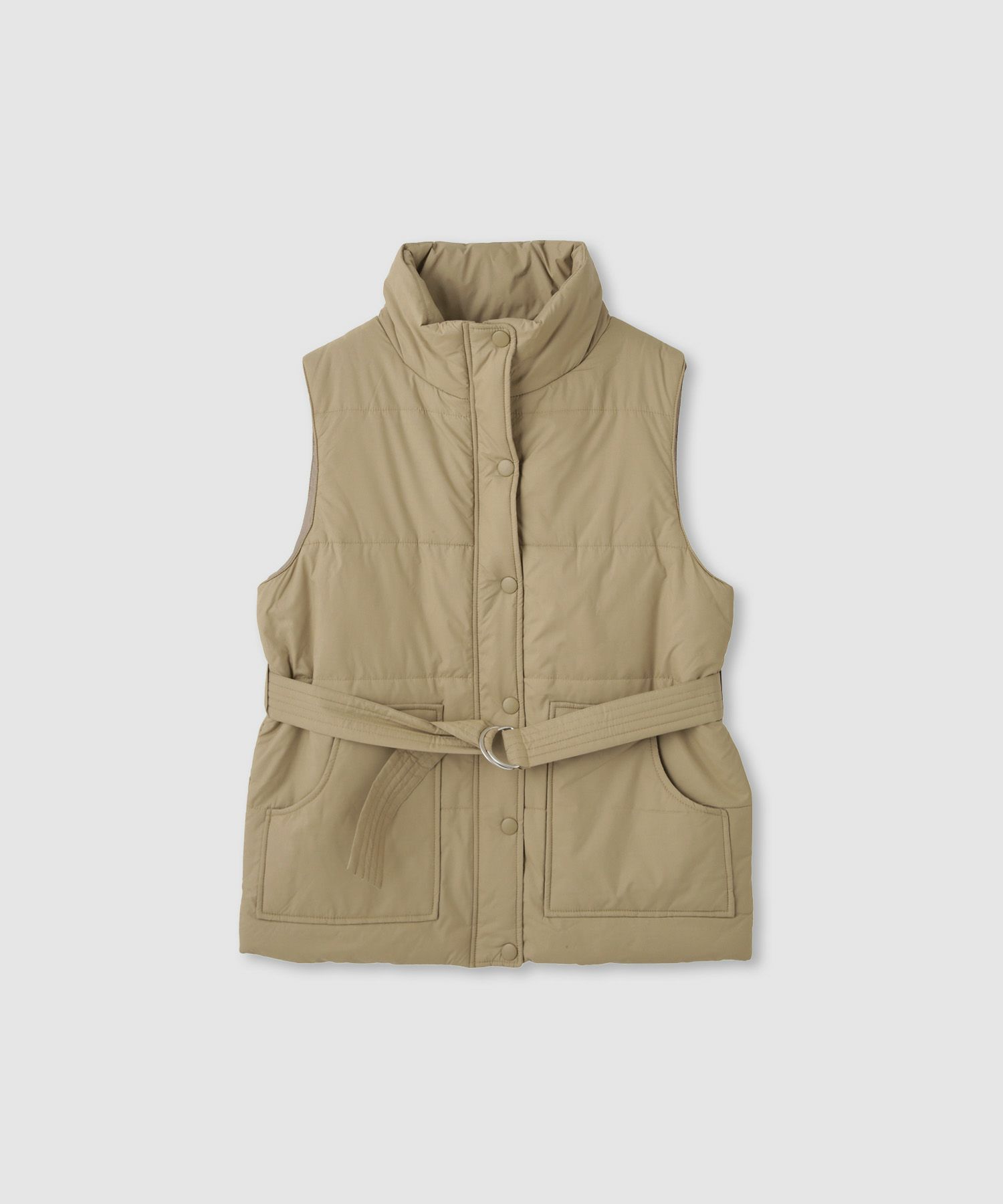 [最終さらに50%OFF]milli de l'air  中綿ベルテッドハイネックベスト レディース商品画像-13