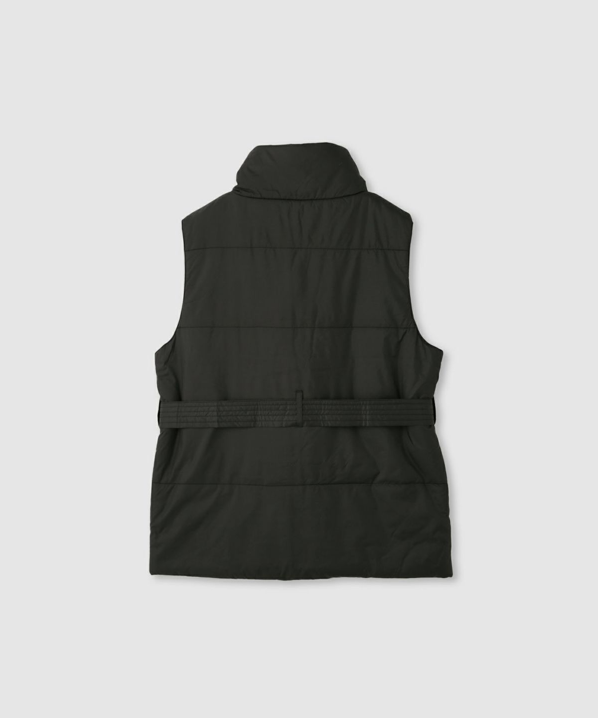 milli de l'air 中綿ベルテッドハイネックベスト レディース