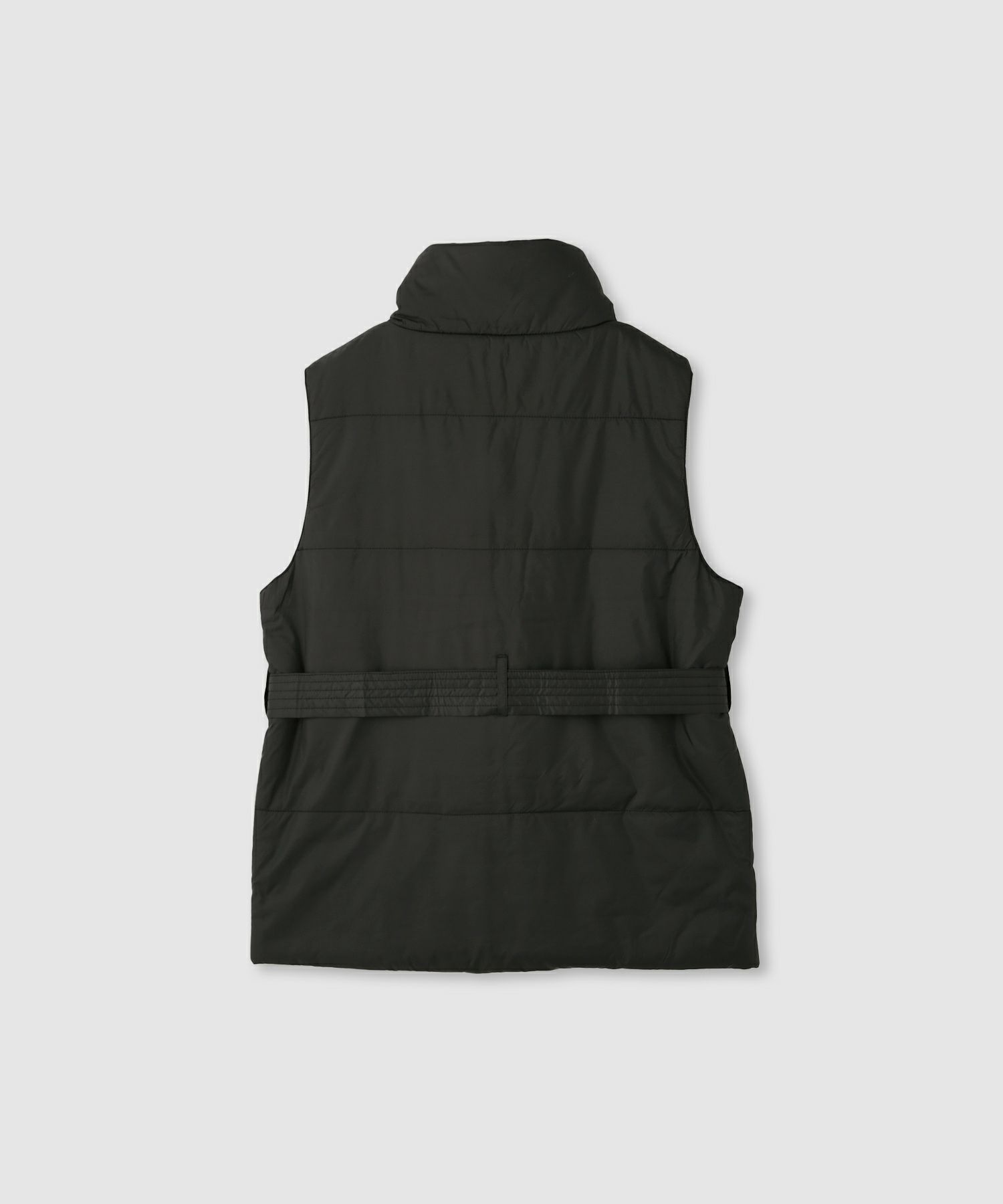 milli de l'air 中綿ベルテッドハイネックベスト レディース