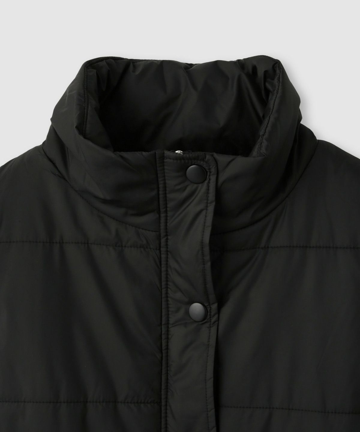 milli de l'air 中綿ベルテッドハイネックベスト レディース