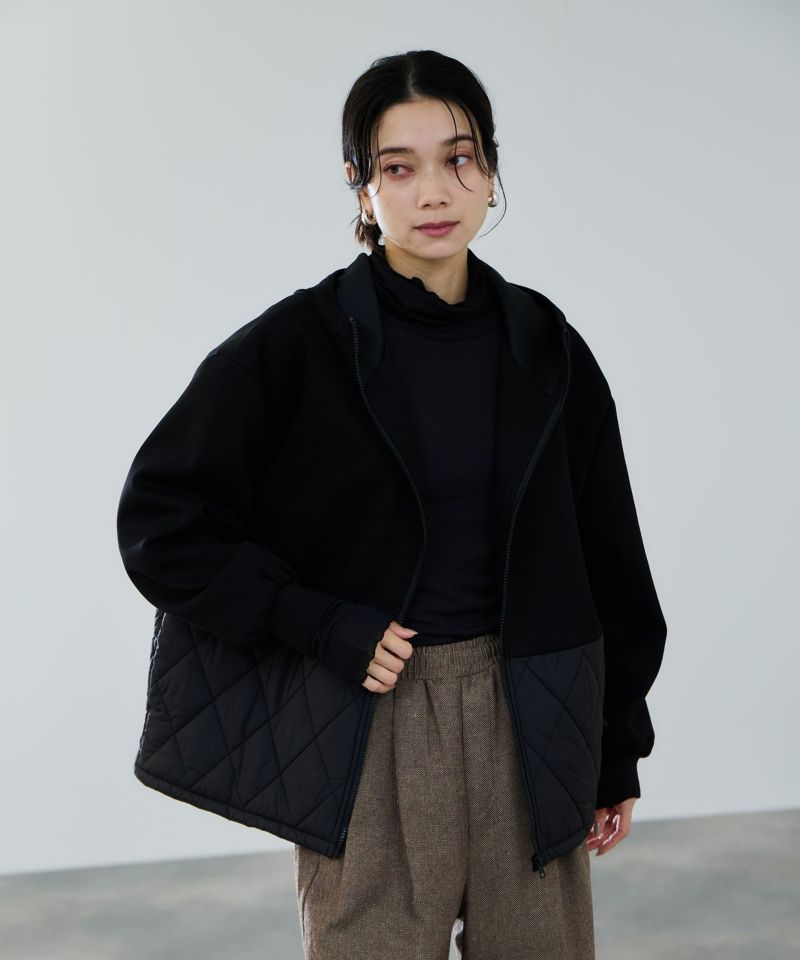 [最終さらに50%OFF]milli de l'air  エアリエポンチ素材オーバーパーカー レディース商品画像-1