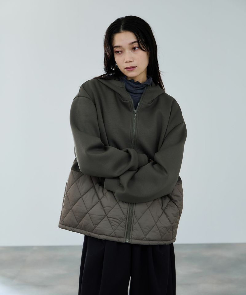 milli de l'air  エアリエポンチ素材オーバーパーカー レディース商品画像-2