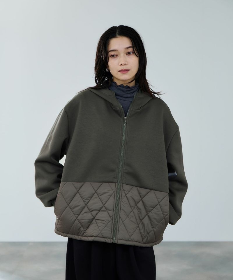 [最終さらに50%OFF]milli de l'air  エアリエポンチ素材オーバーパーカー レディース商品画像-9