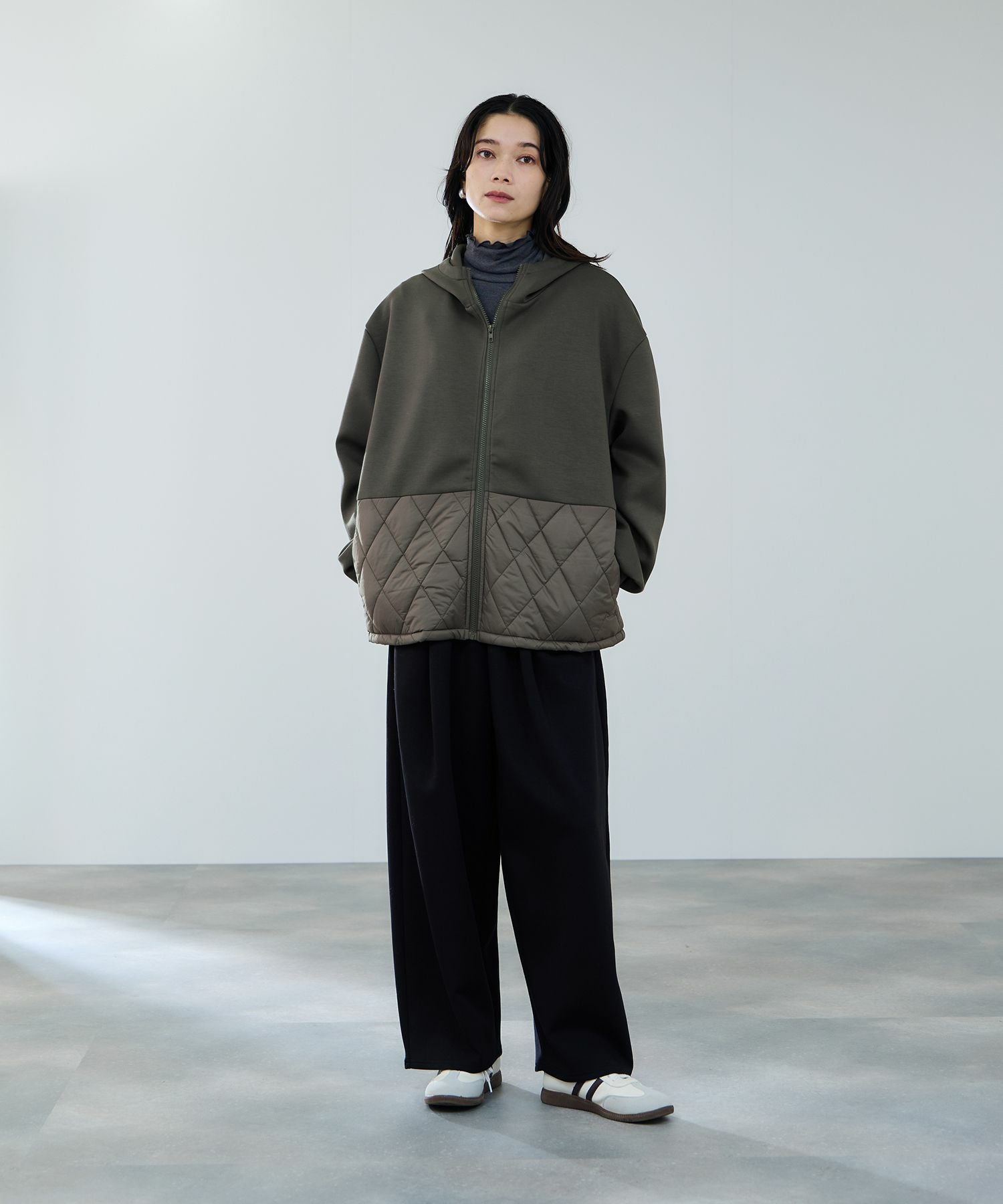 [最終さらに50%OFF]milli de l'air  エアリエポンチ素材オーバーパーカー レディース商品サムネイル-10