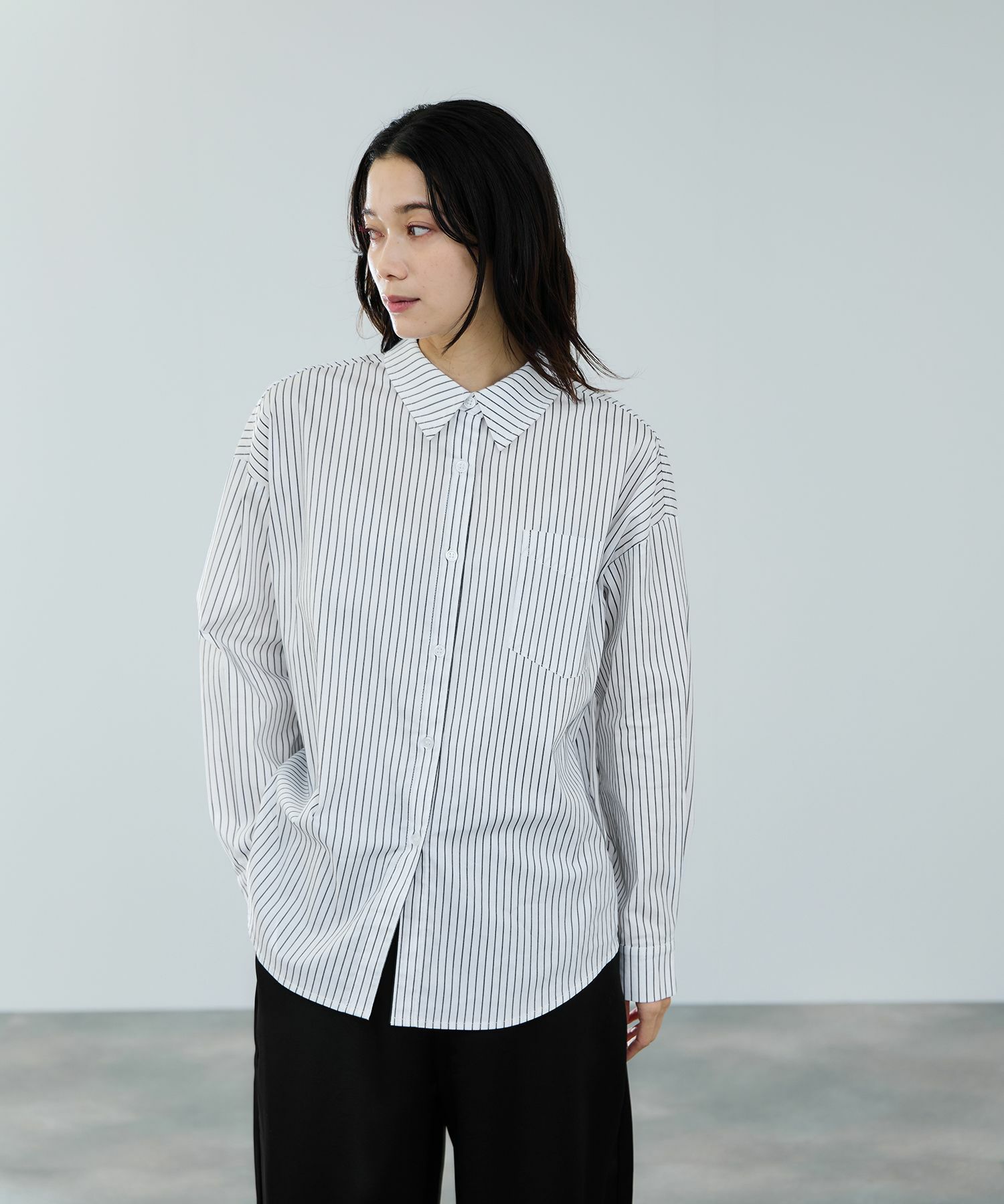 milli de l'air  オーセンティックストライプシャツ レディース商品画像-1