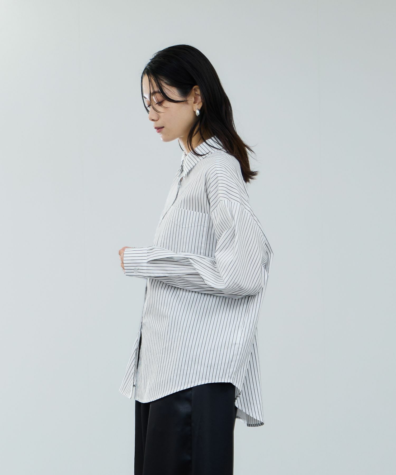 milli de l'air  オーセンティックストライプシャツ レディース商品画像-5