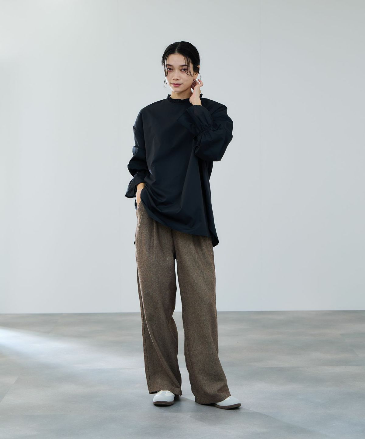 milli de l'air フリルカラーキャンディブラウス レディース