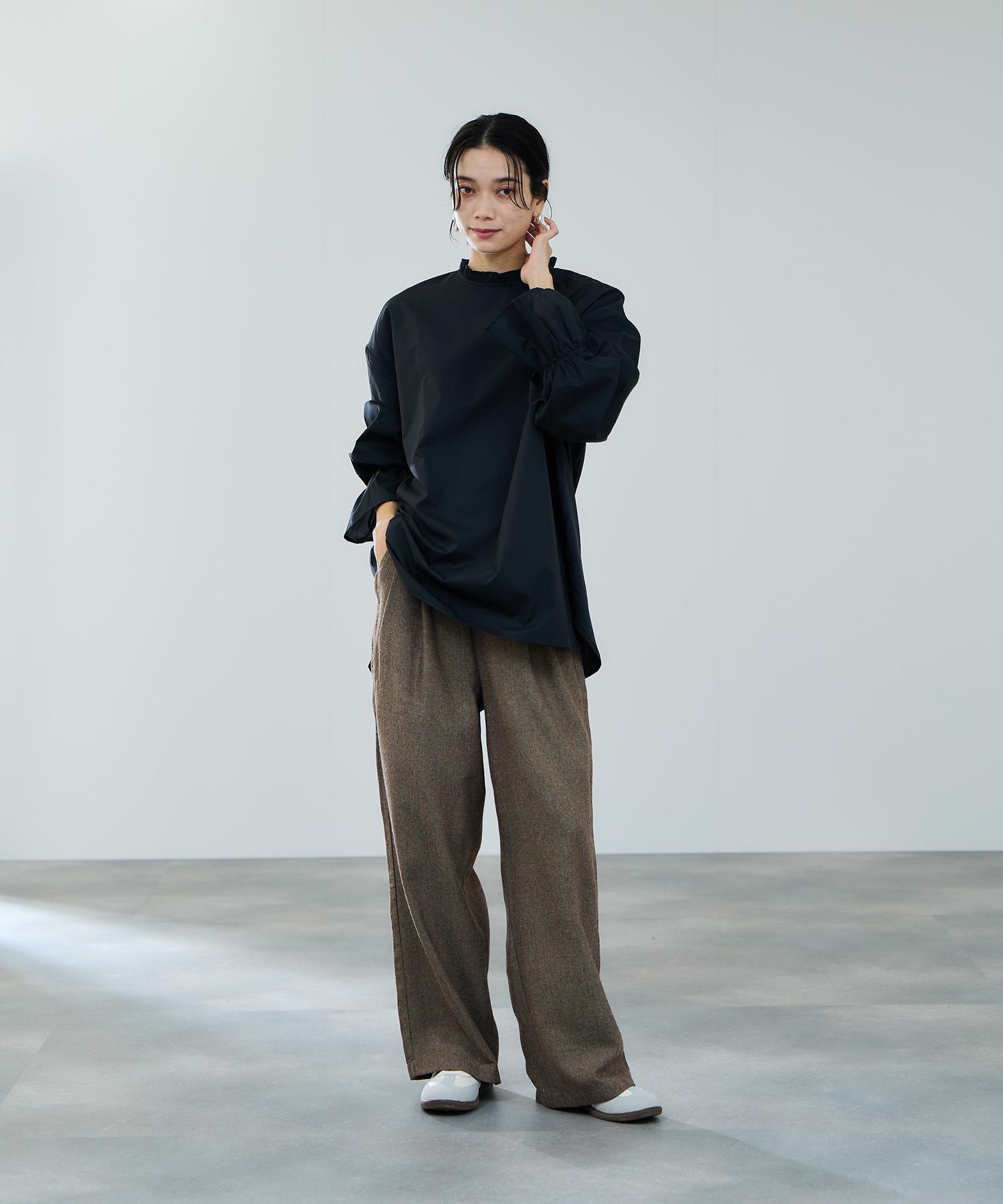 milli de l'air フリルカラーキャンディブラウス レディース