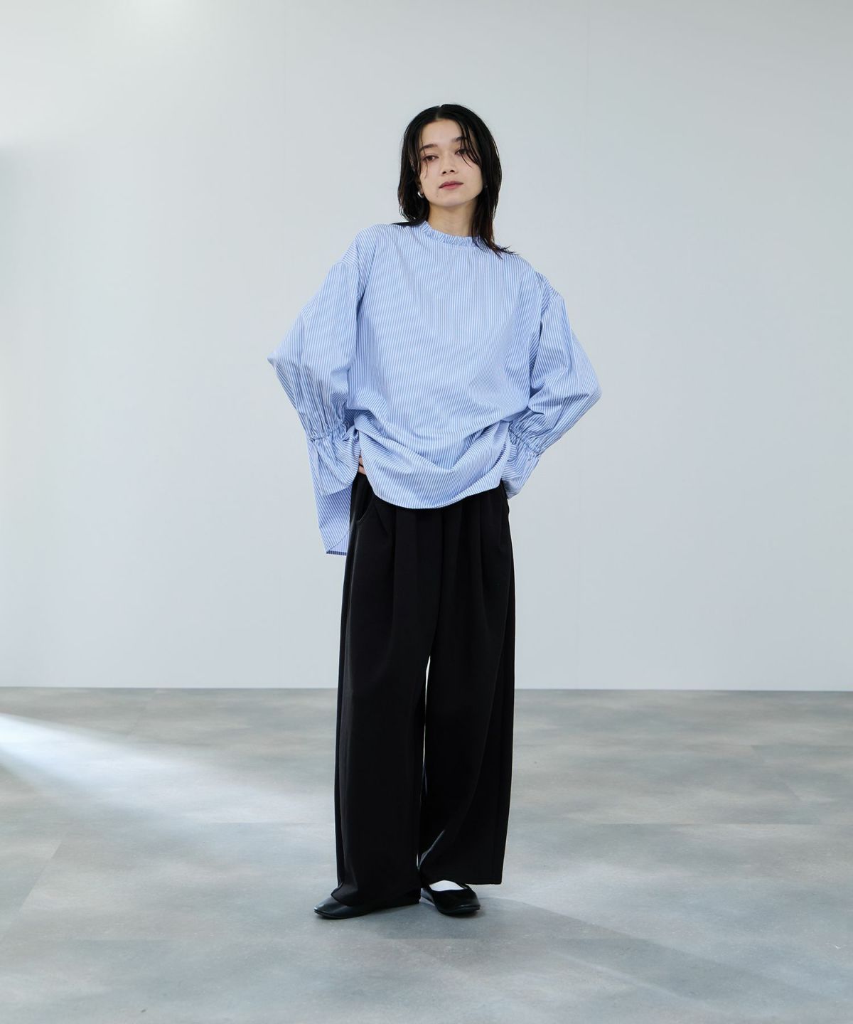 milli de l'air フリルカラーキャンディブラウス レディース