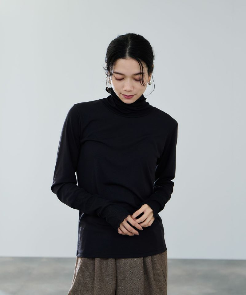 [値下げ]milli de l'air  セミシアーカフハイネックカットソー レディース メール便 対応商品商品画像-5