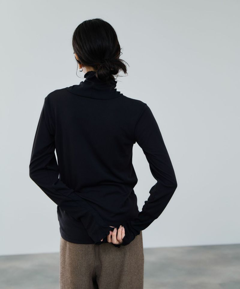 milli de l'air  セミシアーカフハイネックカットソー レディース メール便 対応商品商品画像-8