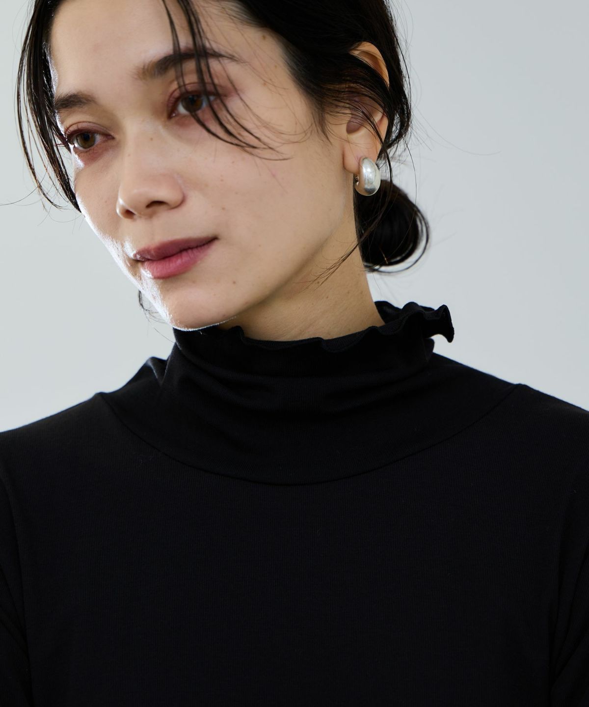 milli de l'air セミシアーカフハイネックカットソー レディース メール便 対応商品