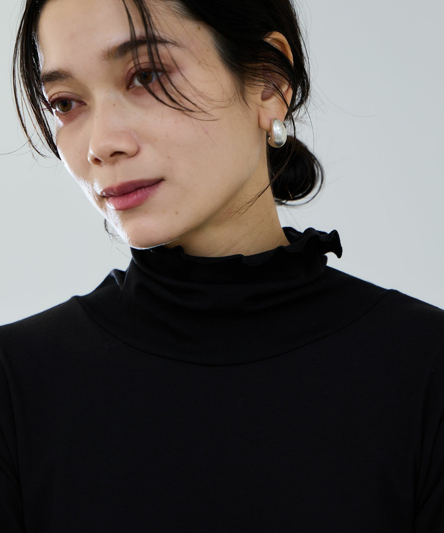 milli de l'air セミシアーカフハイネックカットソー レディース メール便 対応商品